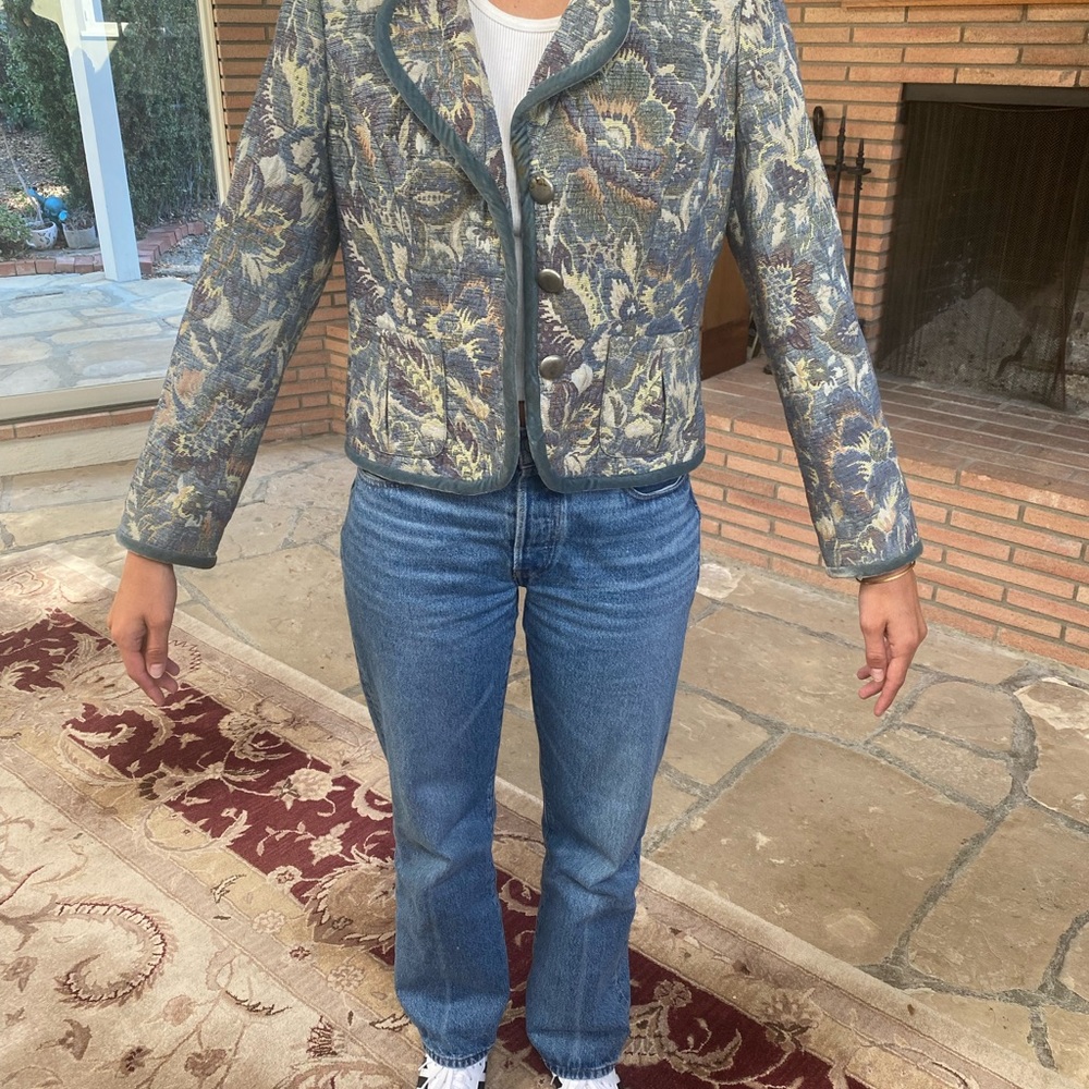 Talbots Tapestry Button Down Jacket - image 6